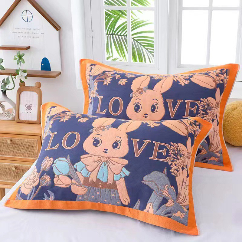 加厚多层纱布棉枕巾家用吸汗透气高档成人款