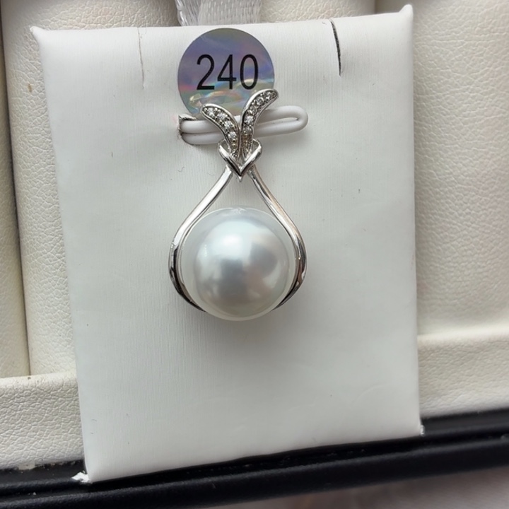 海水珍珠银S925镶嵌颈饰