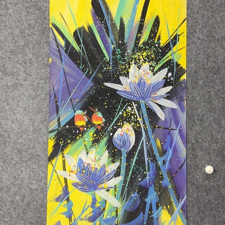 富***销国画手绘国风荷花图