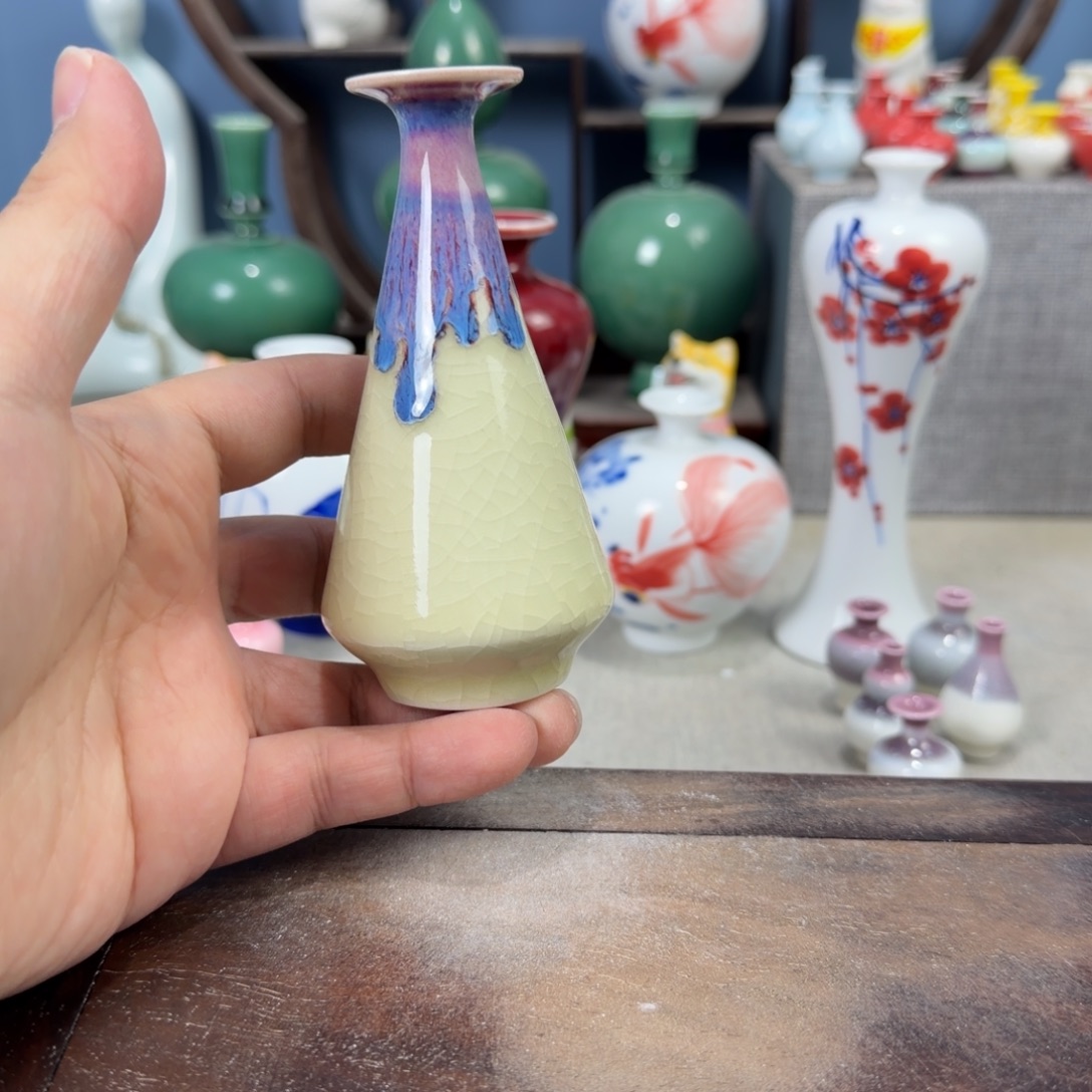 陶瓷手工小花器摆件