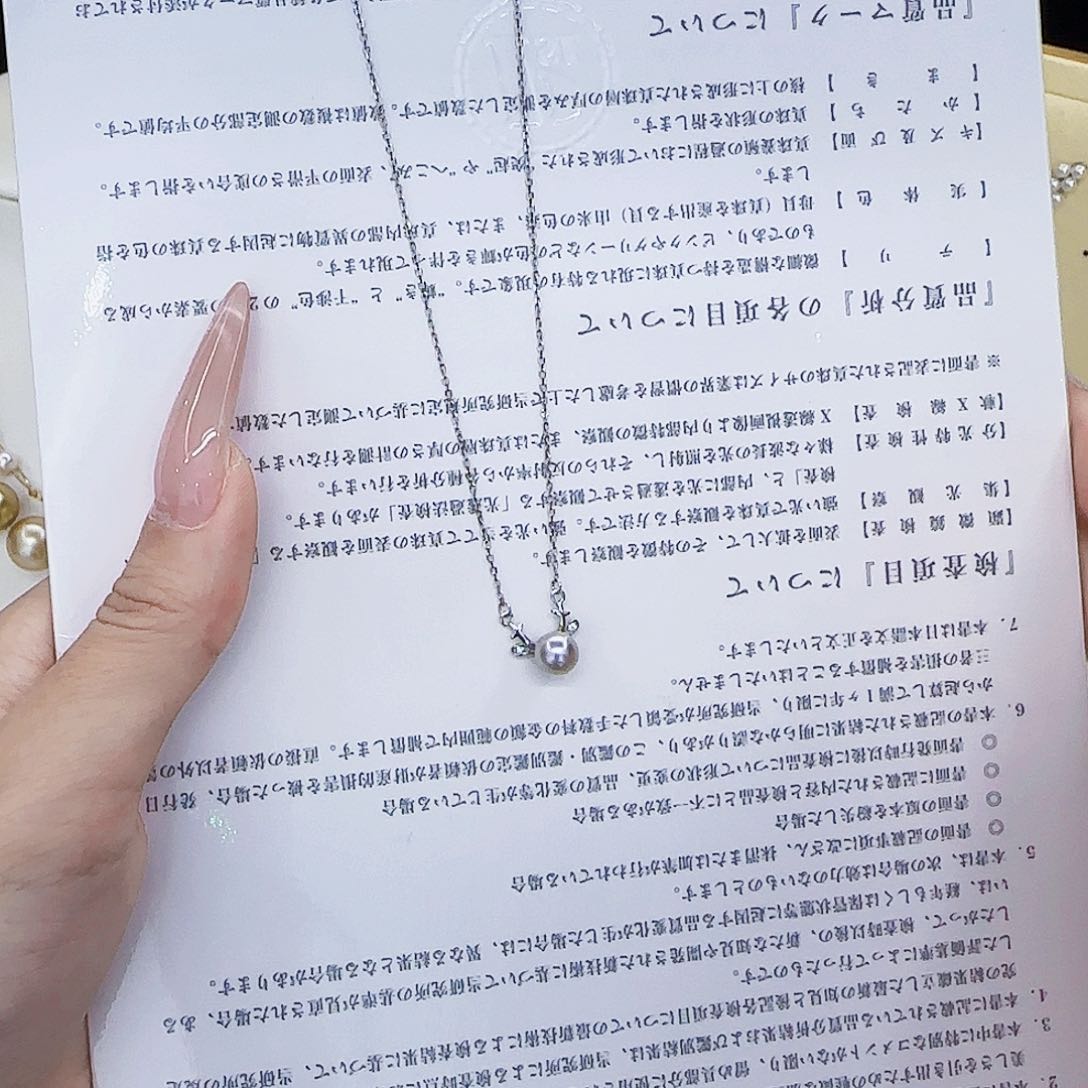 海水珍珠银S925镶嵌颈饰