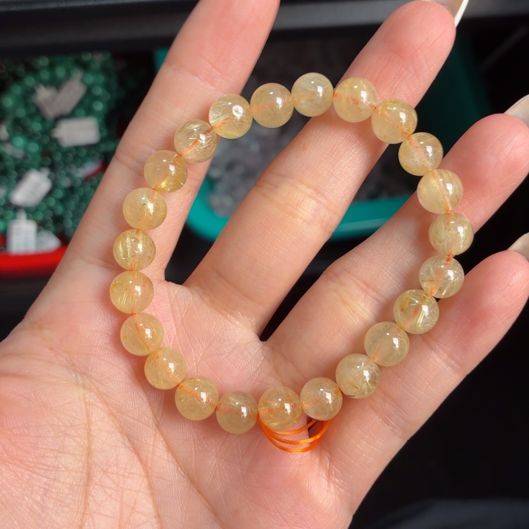 手链未镶嵌水晶金发晶卡8.3