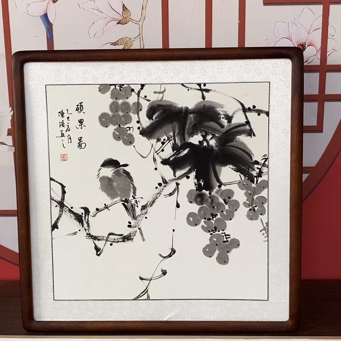 国画外径尺寸62✖️62厘米带框包邮