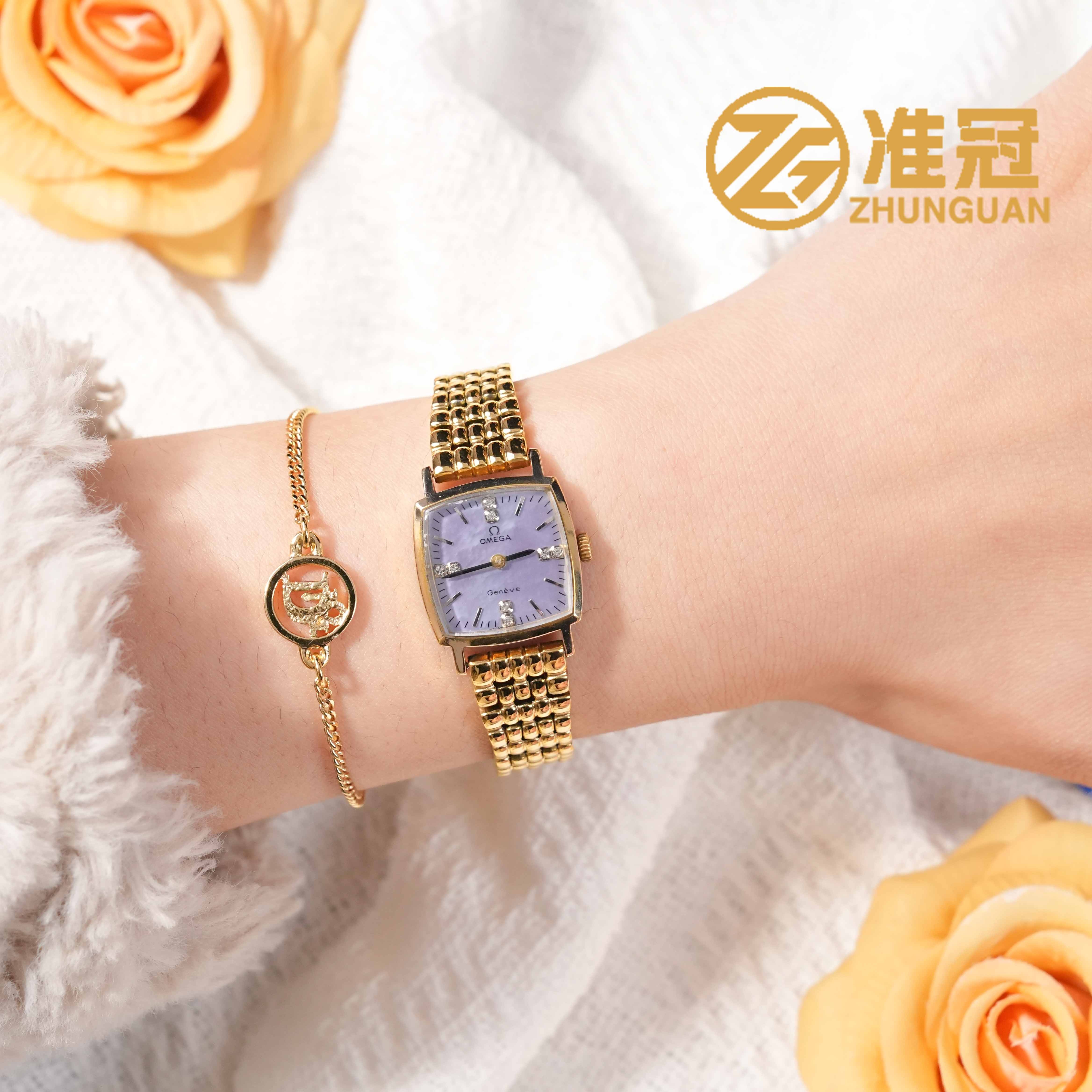 95新 Omega/欧米茄 20mm手动机械JM5526日内瓦系列瑞士名表凯5