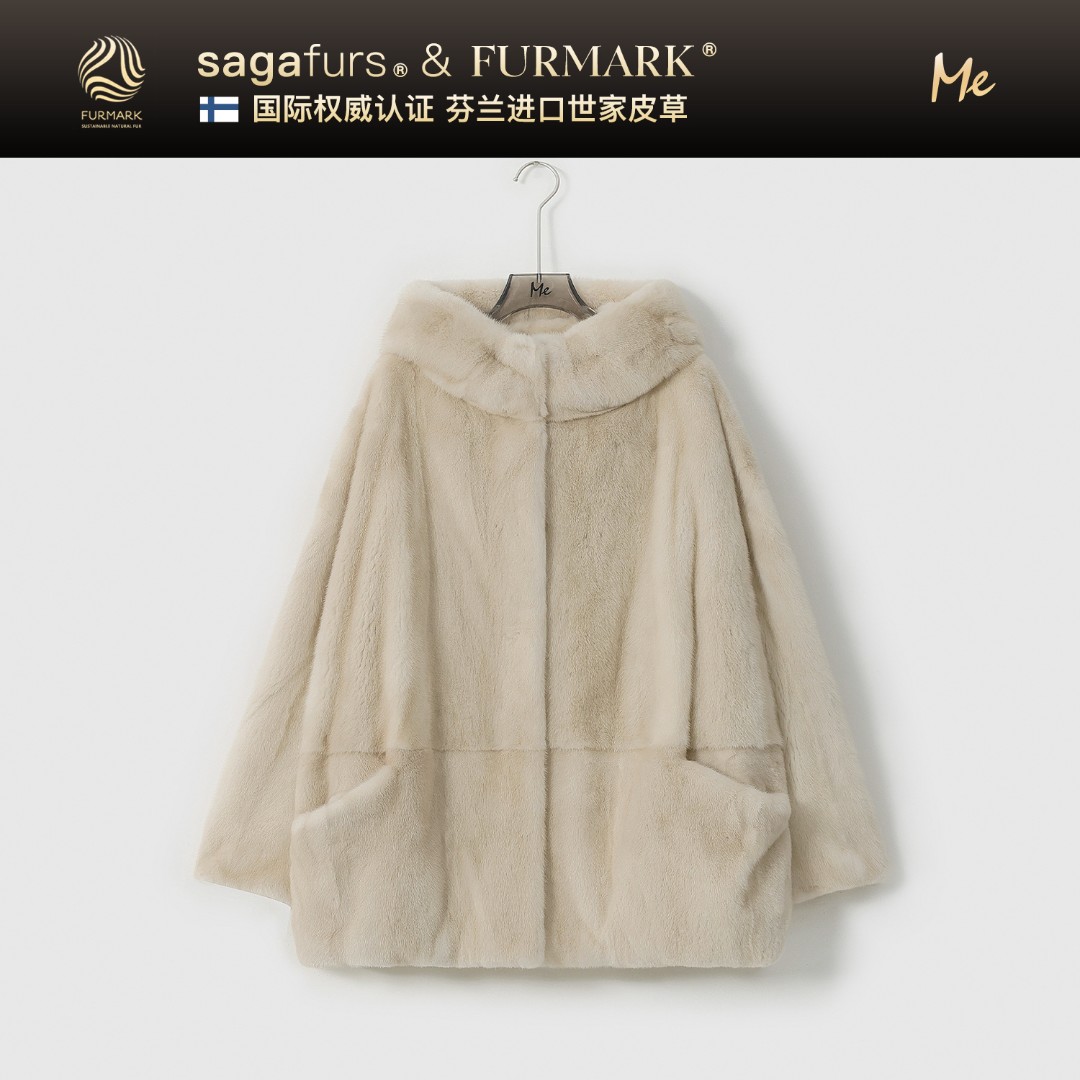 ME【芬兰进口saga皇后珍珠水貂一手长（抽刀）】进口水貂皮草MESA3153
