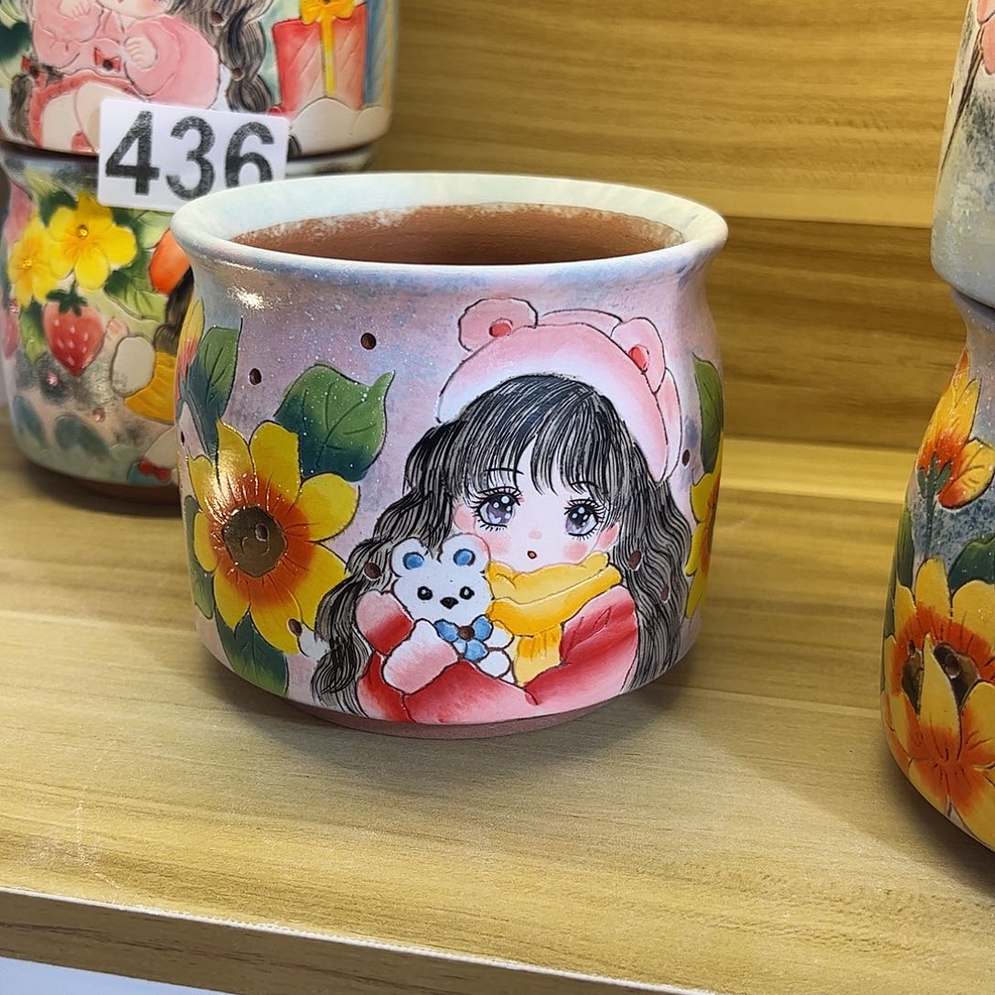 景德镇陶瓷花盆口11.5高10.5景德镇陶瓷花盆