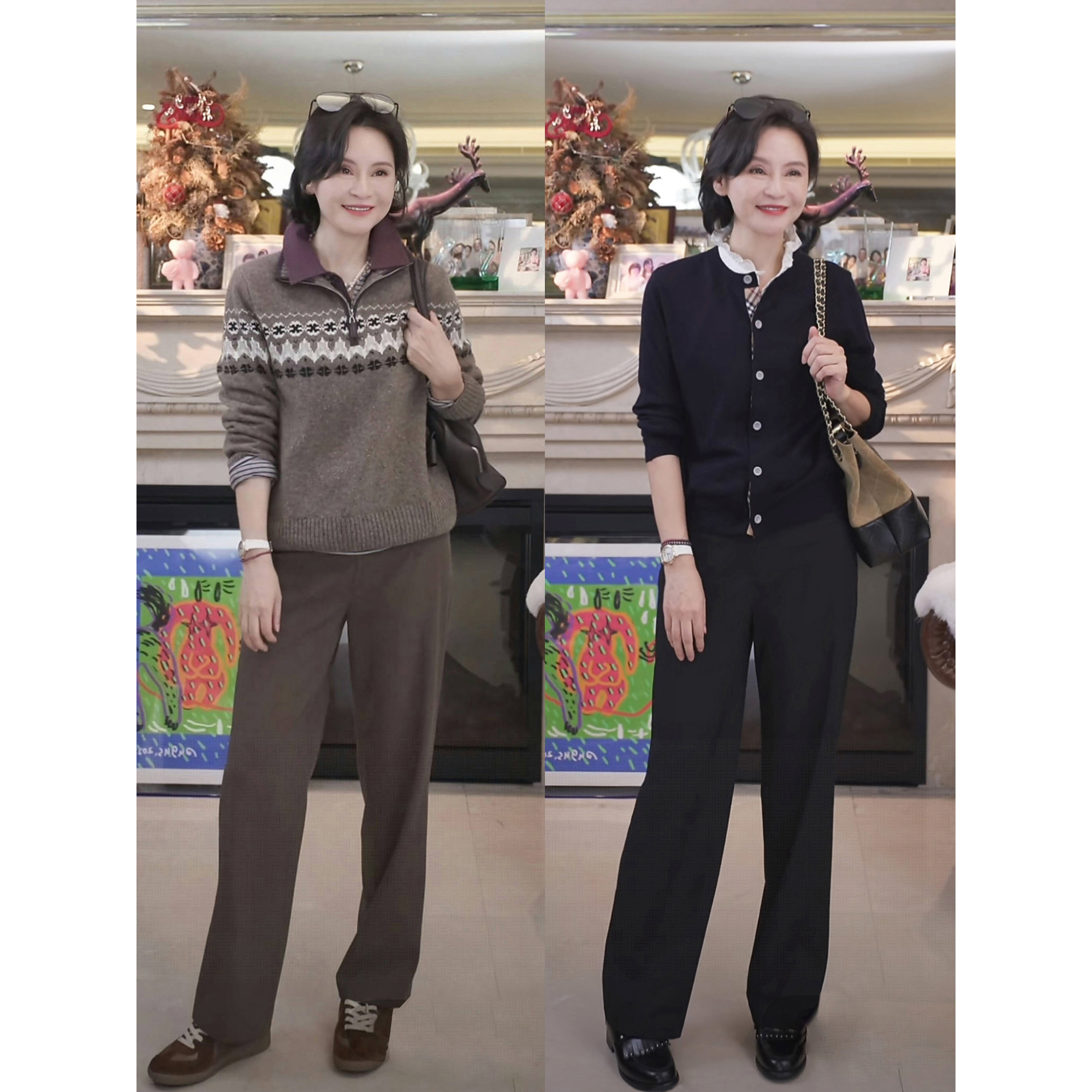 我是摩羯 街拍神裤 进口绵羊毛休闲百搭舒适直筒裤