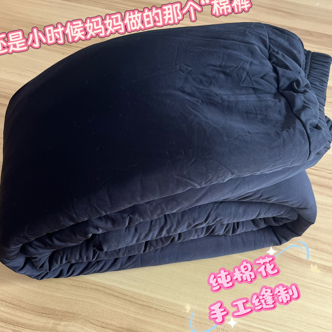 纯棉花手工缝制棉裤加厚高腰男女冬季保暖裤修身打底