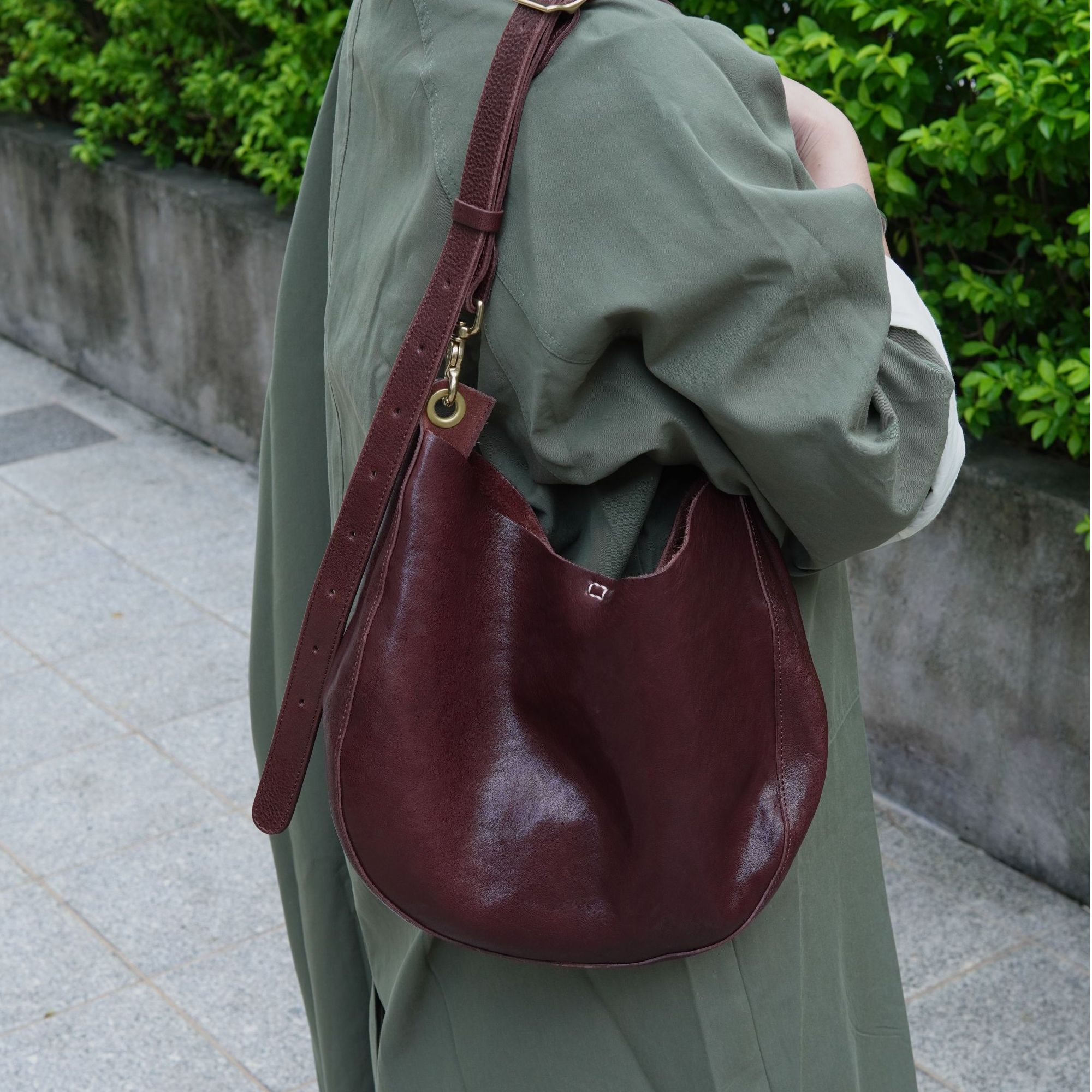 【中古大月亮】意大利进口植鞣牛皮托斯卡纳·托马斯单肩斜挎包