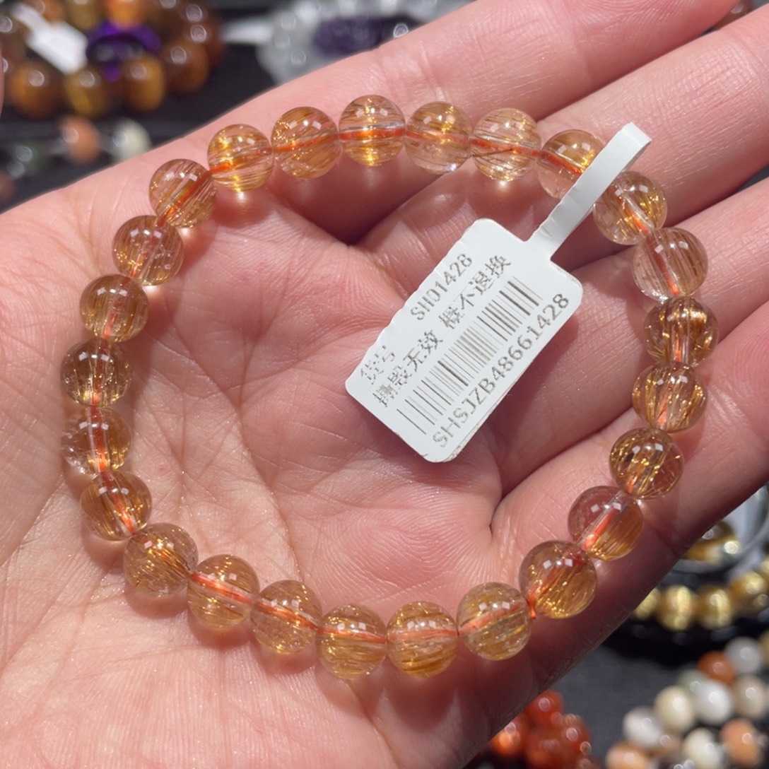 未镶嵌手链水晶铜顺发7.5mm左右