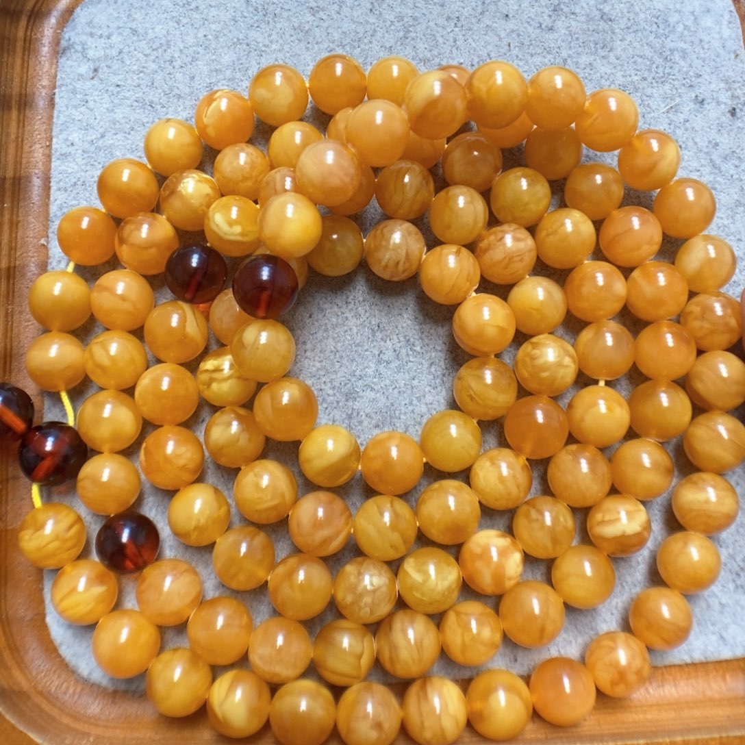 蜜蜡手串未镶嵌蜜蜡108