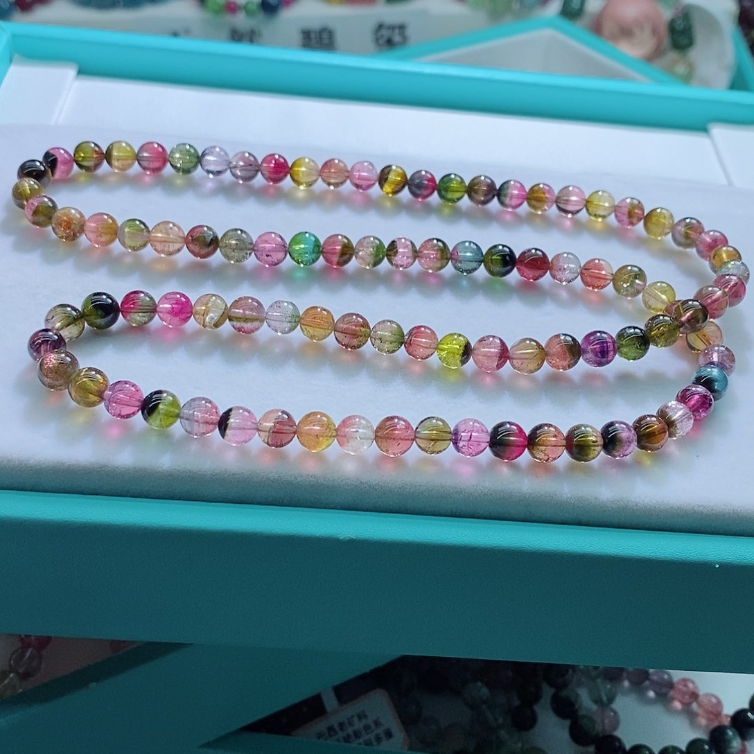 碧玺手链未镶嵌6mm左右