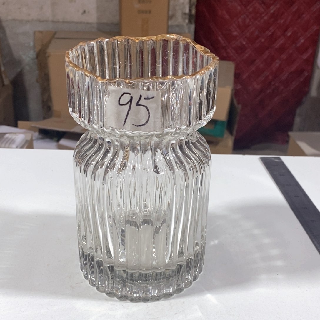 玻璃95高19口11水晶玻璃花瓶嘎嘎好看