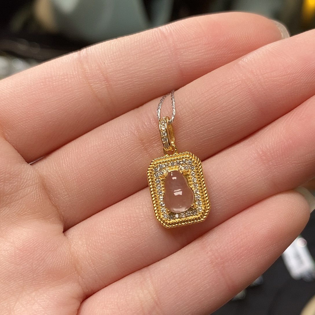 石英质玉颈饰银S925镶嵌琳@@A0000050