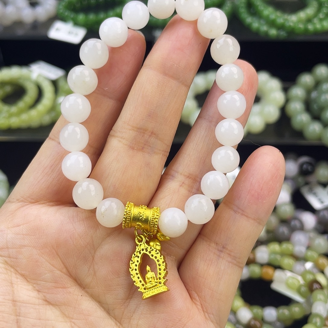 和田玉未镶嵌手链