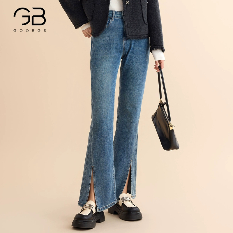 【谷邦L+ 】谷邦复古开叉牛仔裤 G4329468-6