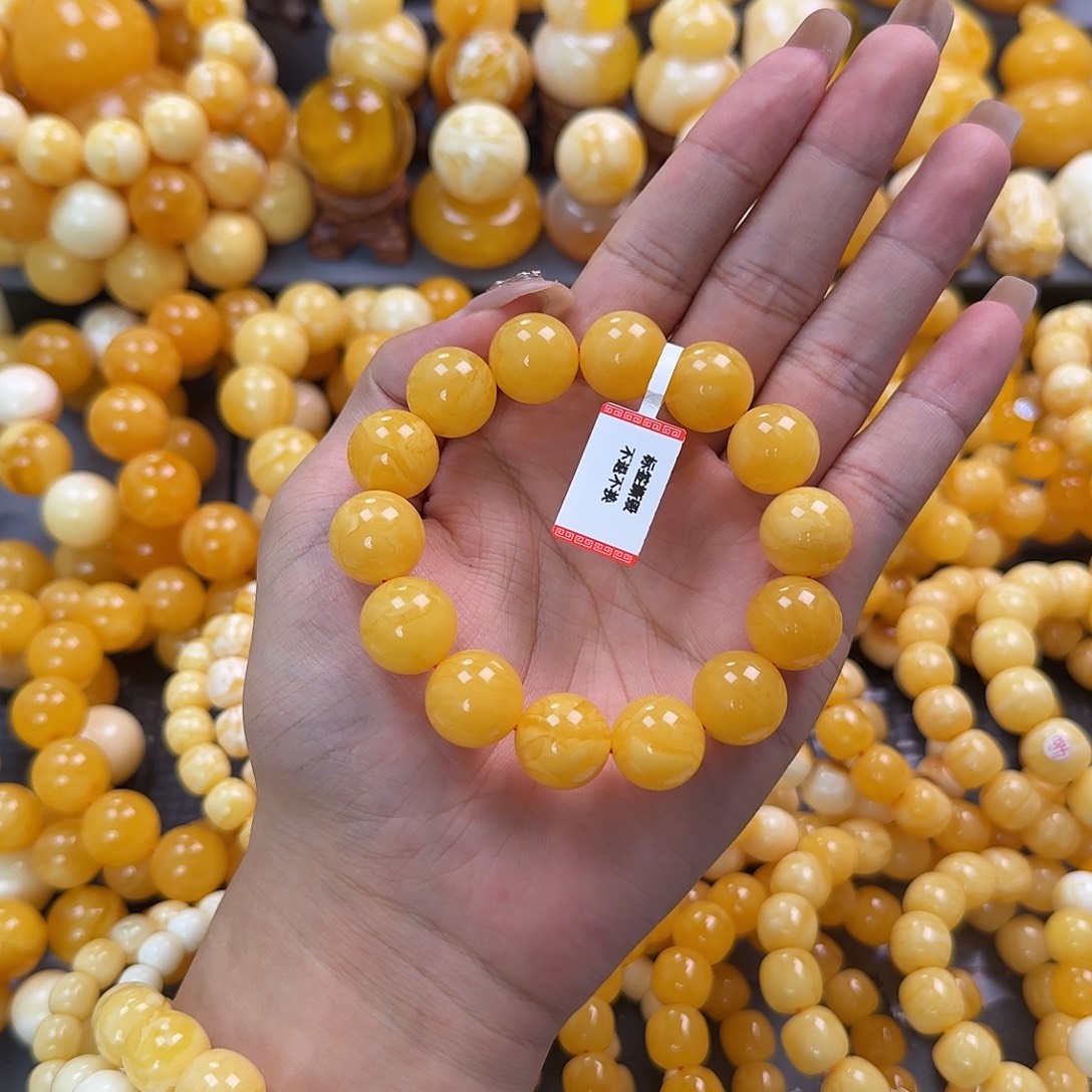 蜜蜡未镶嵌珠宝奇石15mm