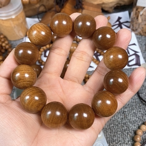 檀香木手串/手链老山檀香黑肉横纹2.0沉水