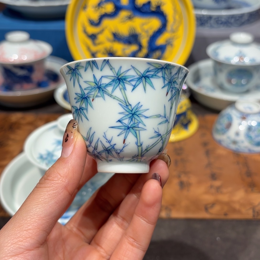 瓷片手工手绘陶瓷茶具