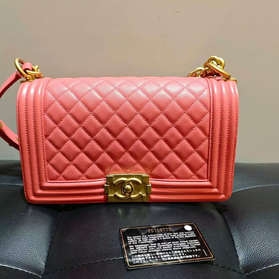 95新 Chanel/香奈儿 Chanel香奈儿荔枝牛leboy中号