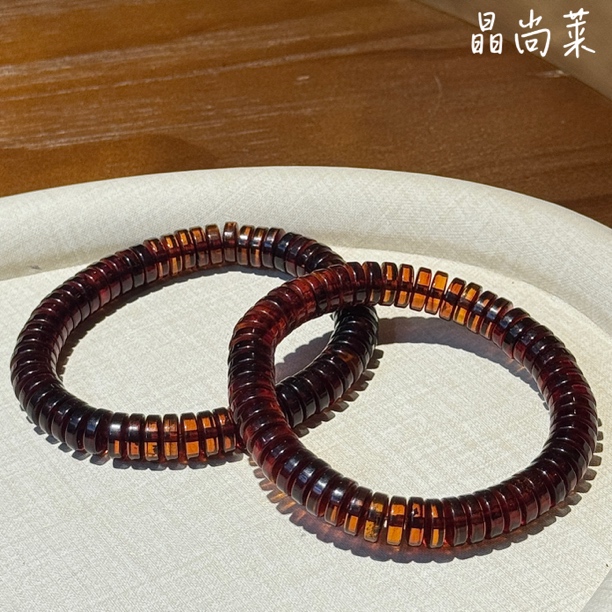 血珀单圈直切男女同款多样性发其一约9mm