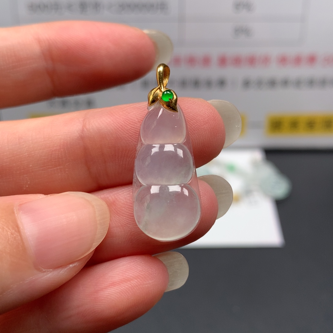 颈饰18K金镶嵌翡翠02