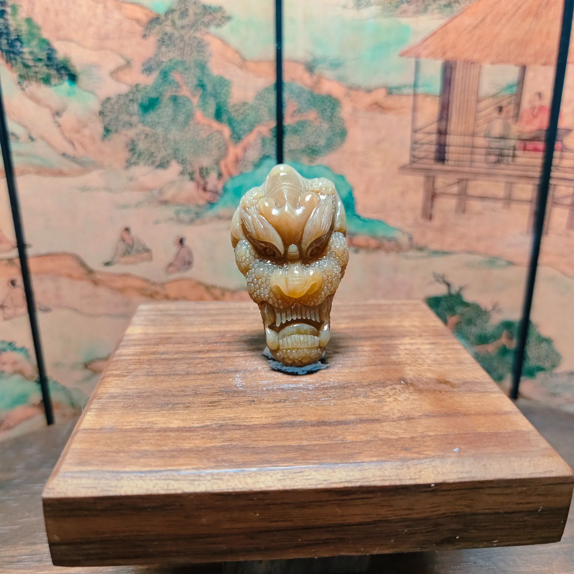 B和田玉龙首吊坠0059