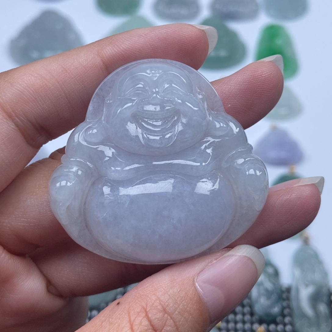 翡翠未镶嵌颈饰佛公