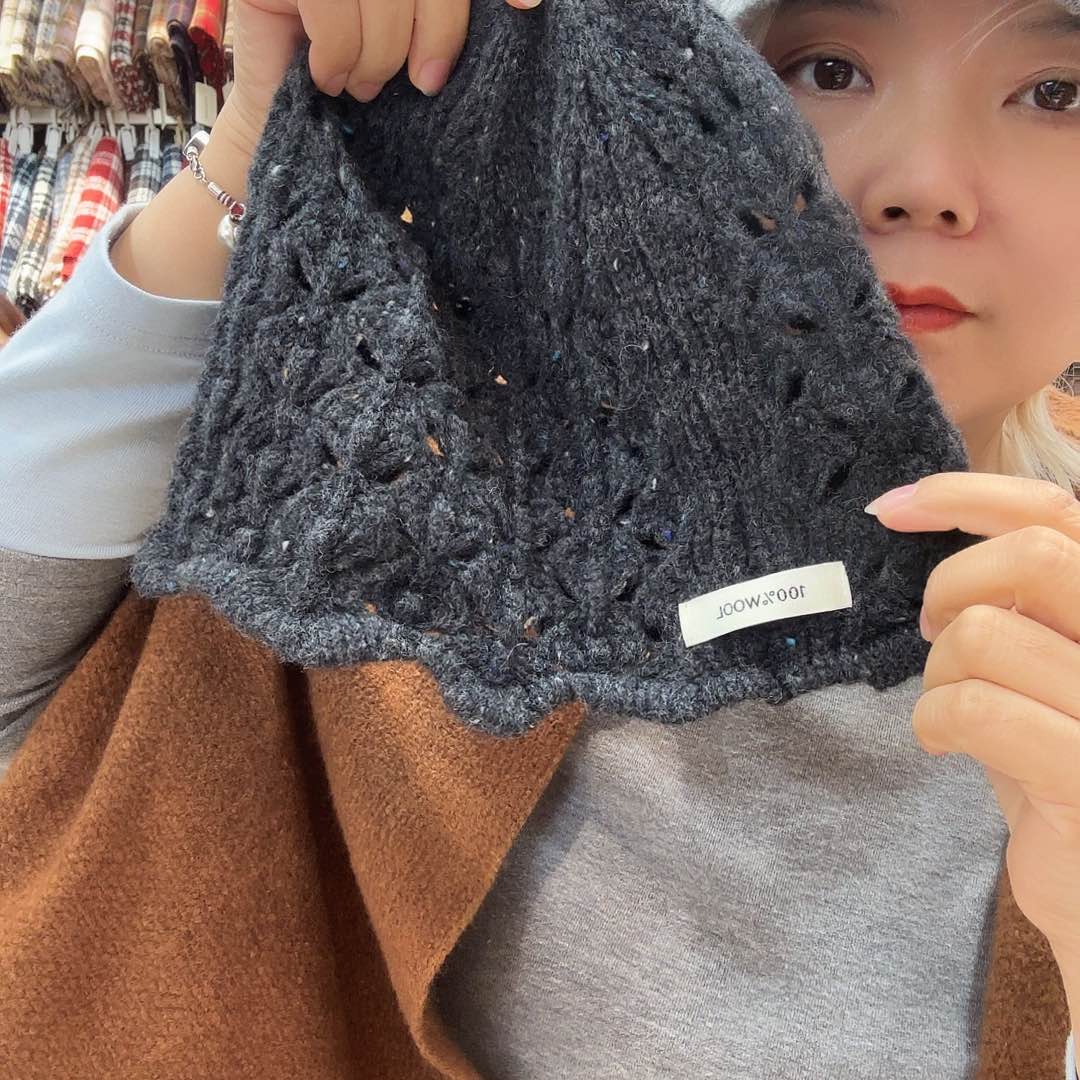 美丽诺羊毛帽子灰