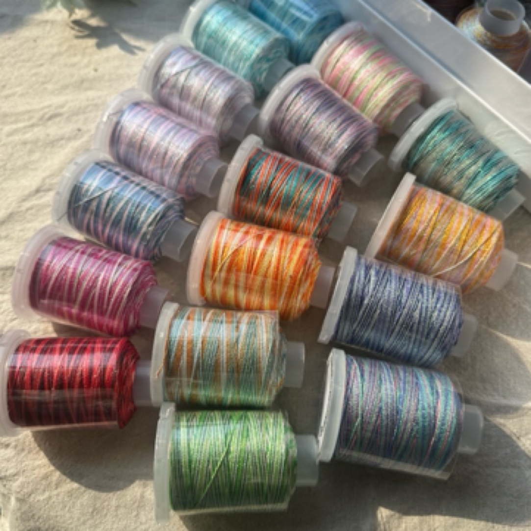 6股星空段染股线手工编织绳五彩渐变DIY材料龙鳞编绳