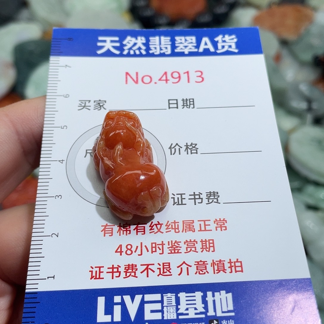 翡翠未镶嵌挂件4913