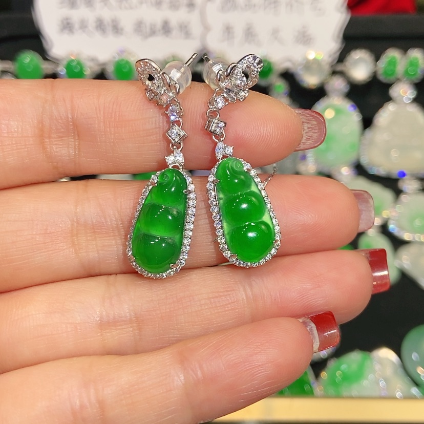 【闪购商品】未镶嵌翡翠耳饰天然翡翠