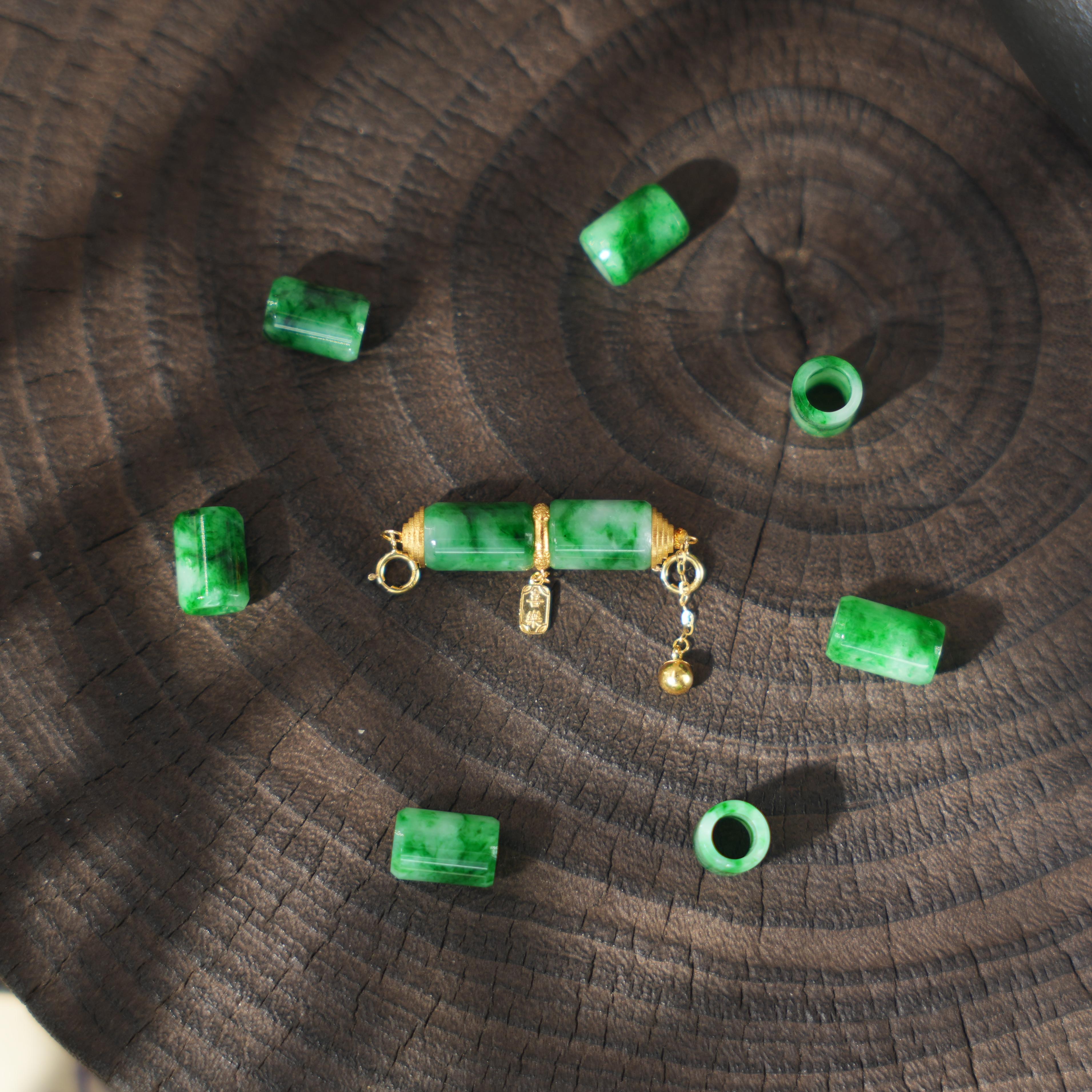 金禾-天然A货翡翠18K金吊坠（多样性发其一）