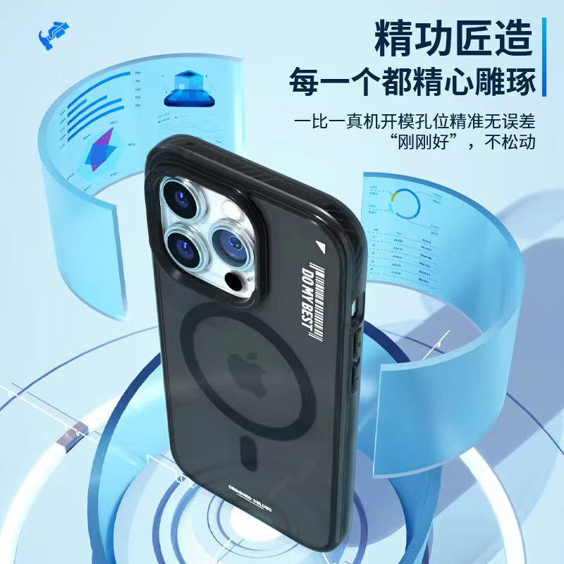 样品清货磁吸肤感透明磁吸素皮手机壳包装破损