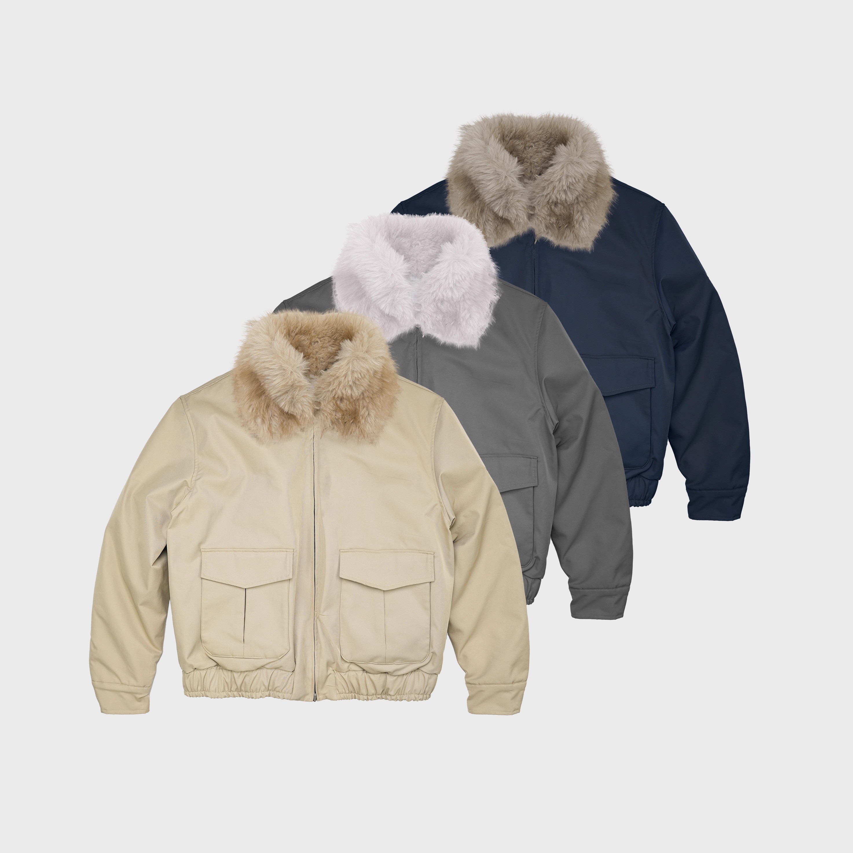 内格纹哈灵顿棉服*4JUNKS*可替换拆卸毛领 高填充保暖Miu系厚外套