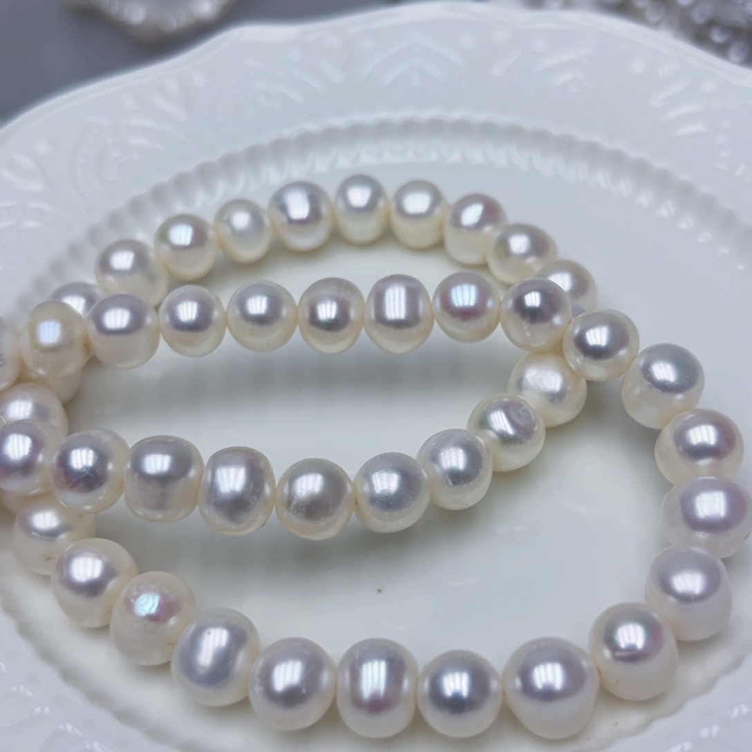 淡水珍珠颈饰银S925镶嵌