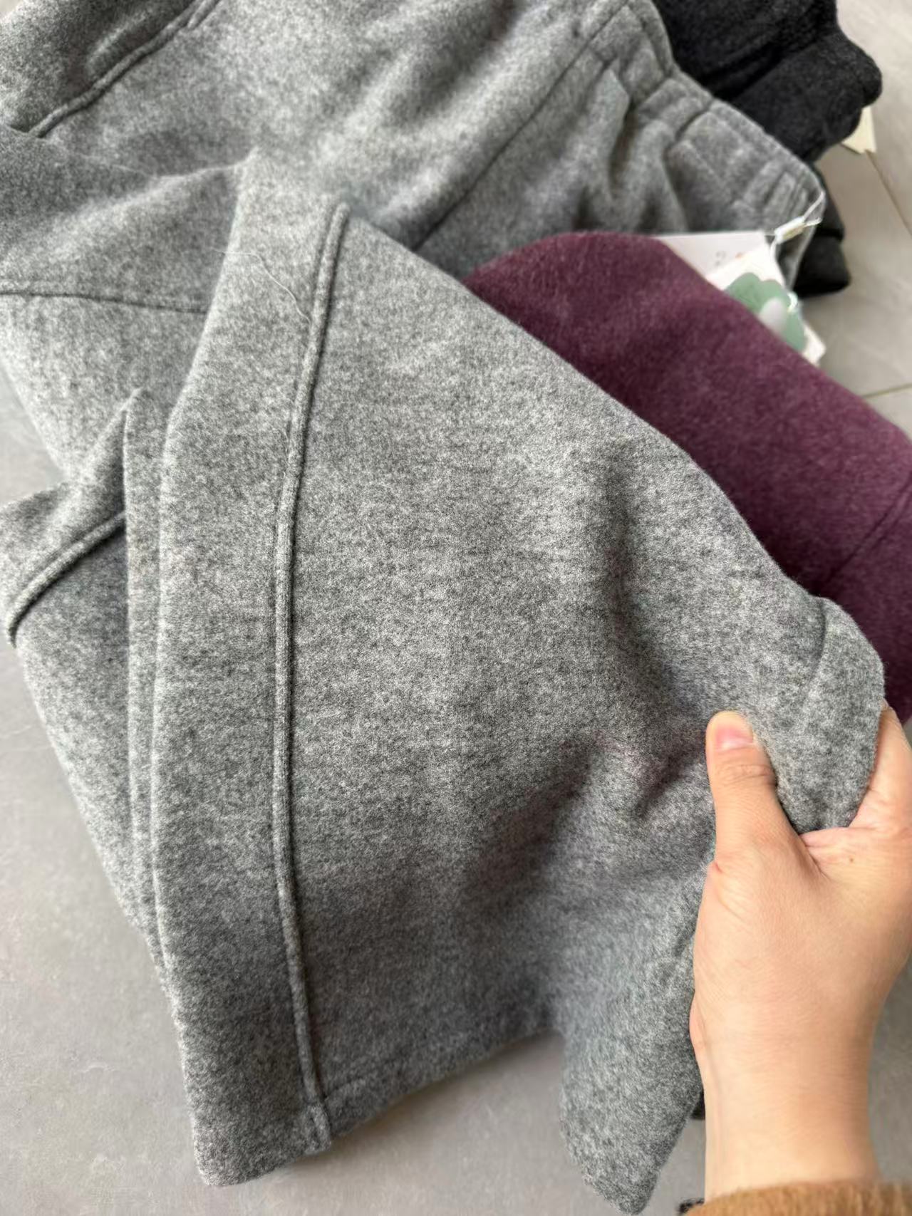 主播自留 圈圈毛加厚直筒裤