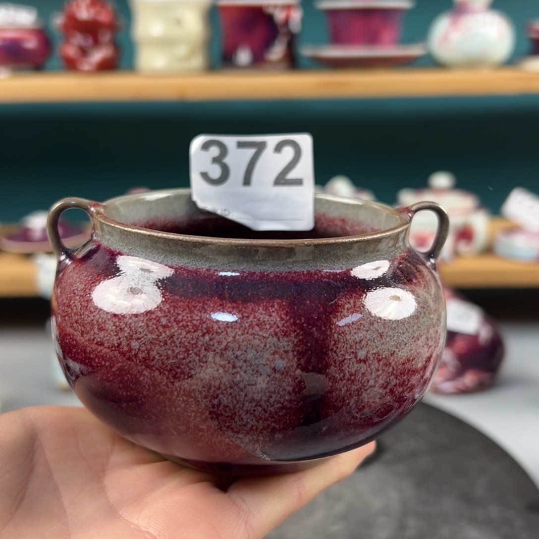 瓷片全品无暇小罐子纯手工