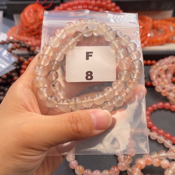 南红玛瑙未镶嵌多样性发货默认微瑕称重8mm2条