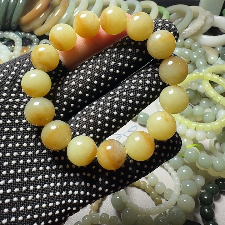 和田玉未镶嵌手链卡14