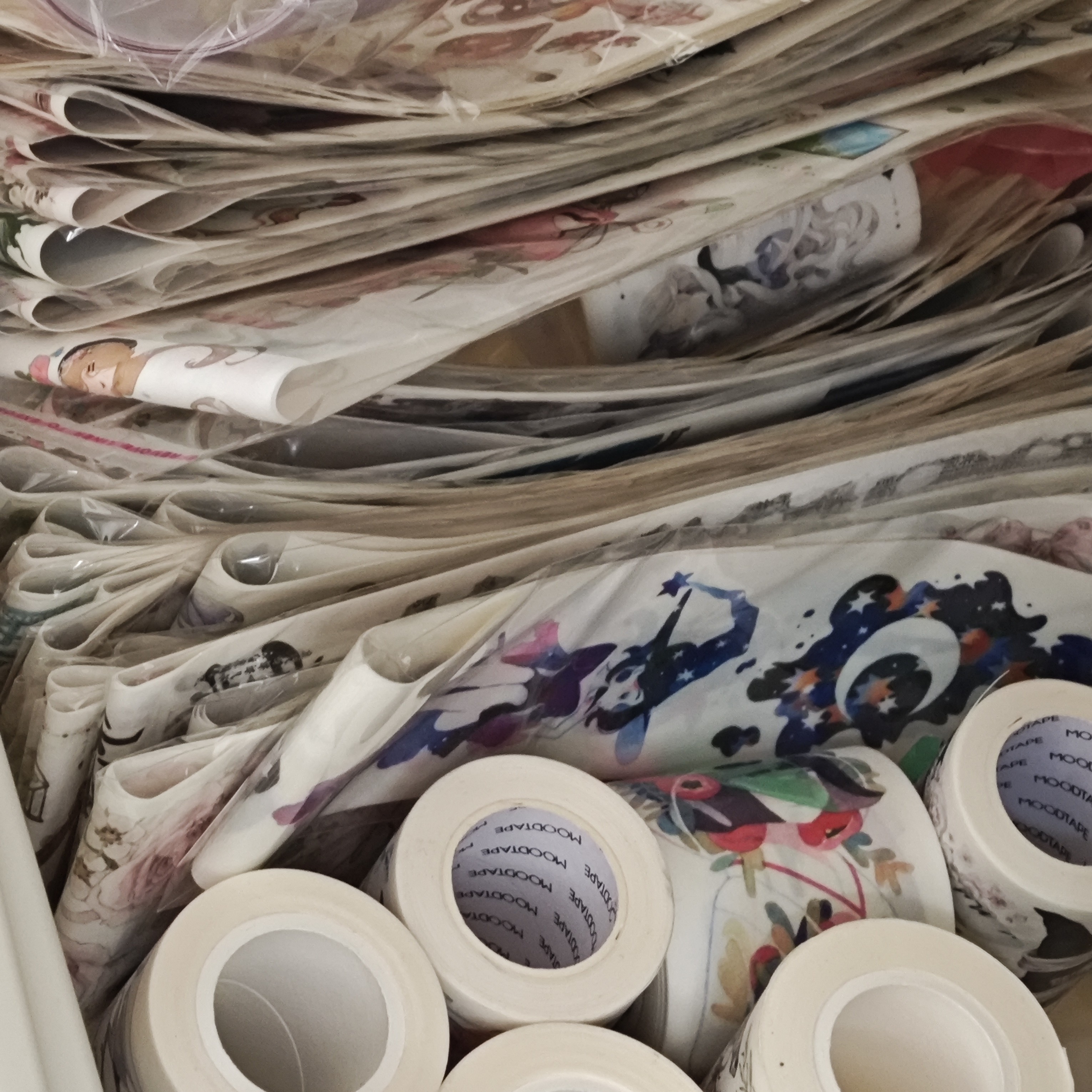 和纸体验装9循抽抽乐胶带人物造景装饰手帐