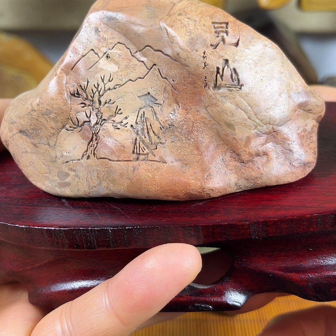 新疆戈壁石原石雕刻41