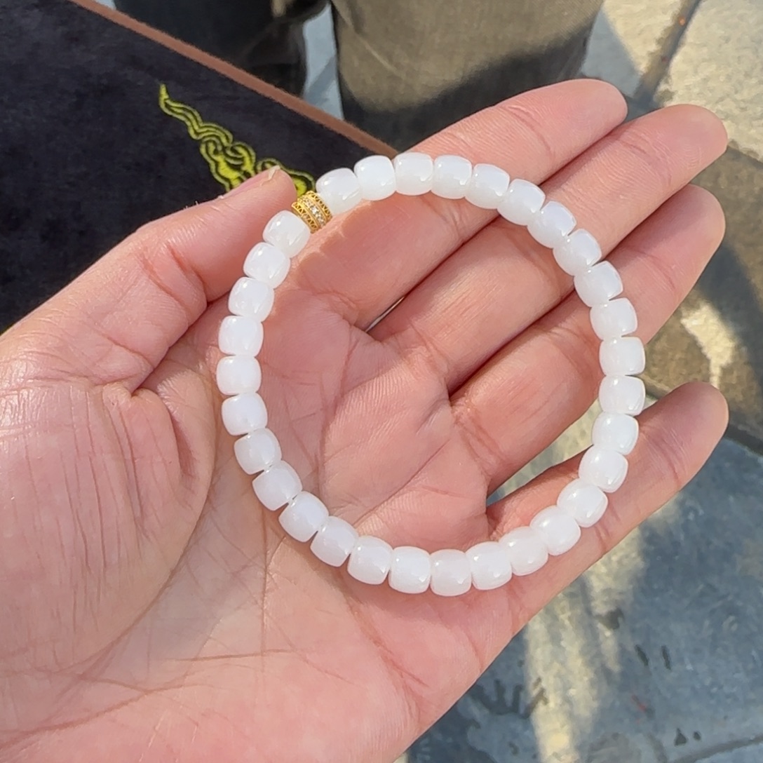 和田玉未镶嵌手链新疆卡6