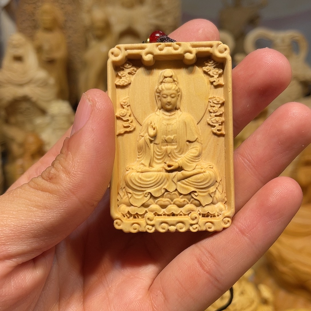 黄杨木黄杨木观音46牌