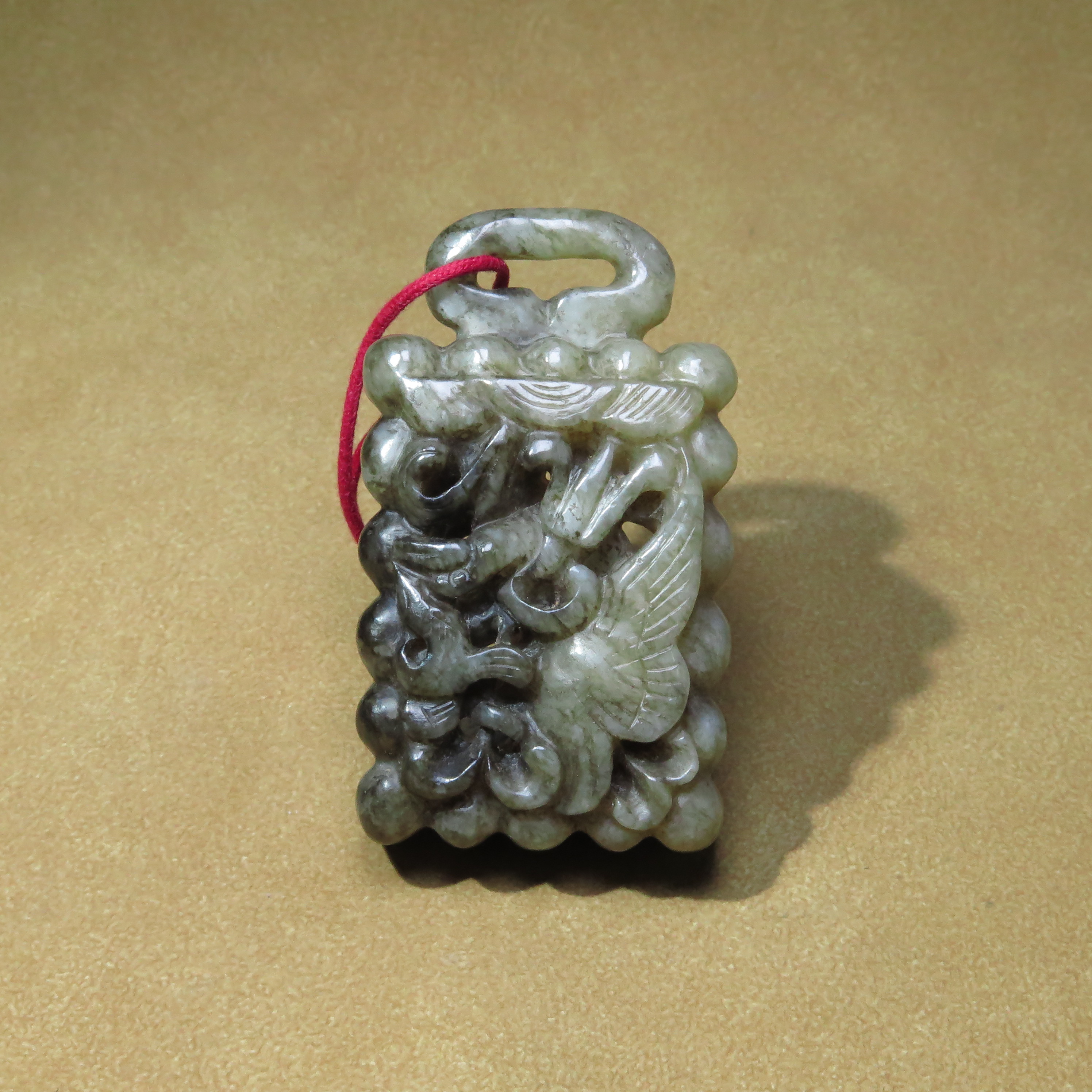 清代海东青捕天鹅玉带饰/MZ521397/和田玉/民族文物