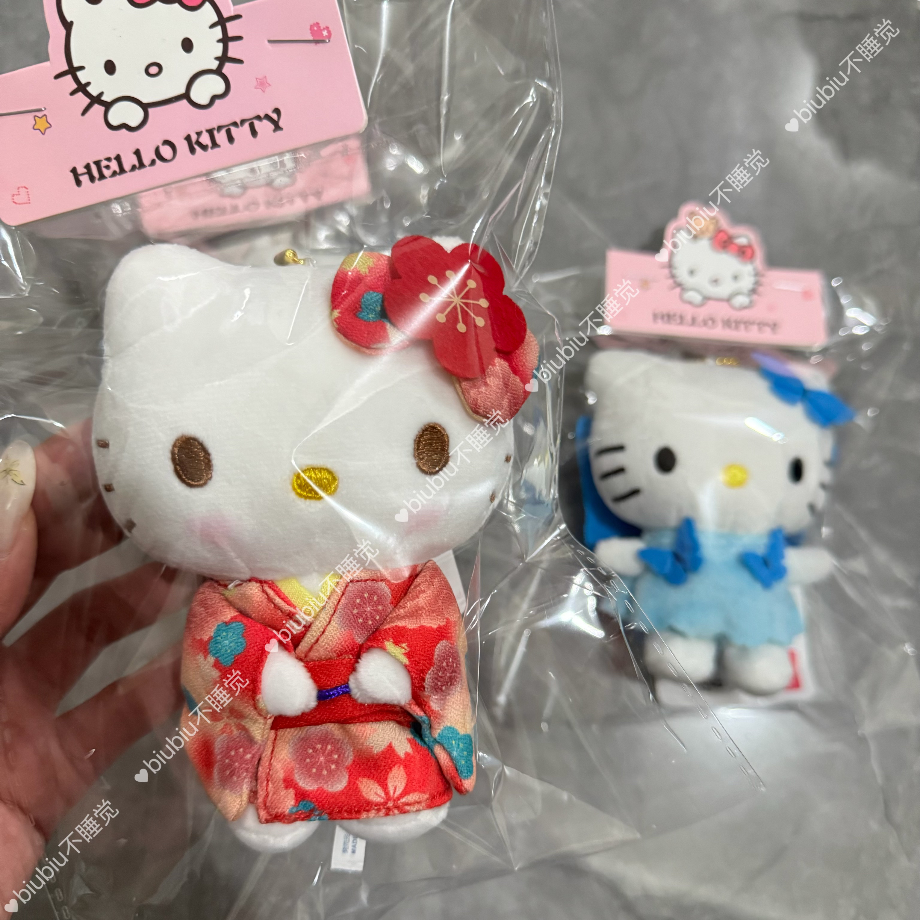 现货日系樱花抹茶和服Kitty包挂件凯蒂猫玩偶钥匙扣