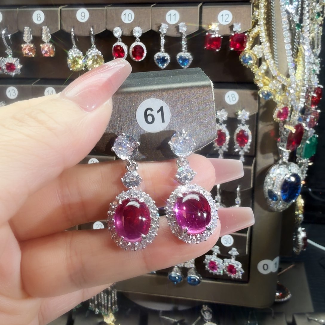 合成立方氧化锆铜合金合金耳钉时尚潮流