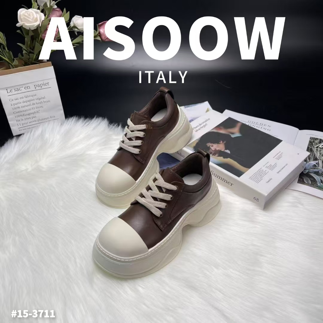 艾苏新款运动鞋真皮系列时尚百搭帅气满满