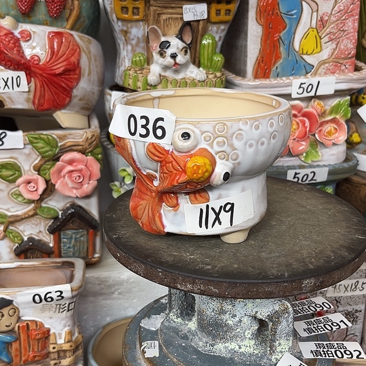 粗陶材质多肉花盆