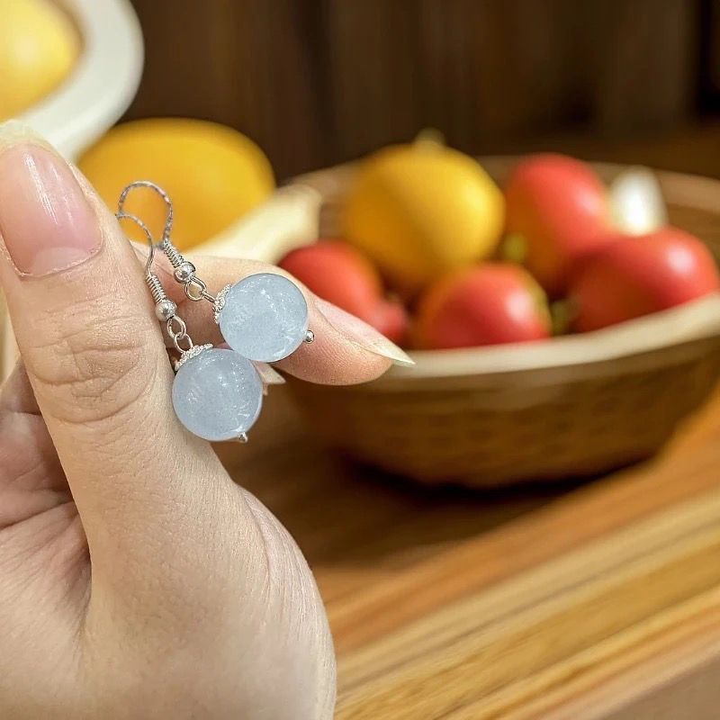 福利海蓝卡12毫米耳钩